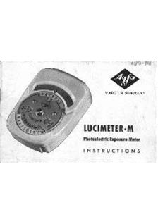 Agfa Lucimeter M manual. Camera Instructions.